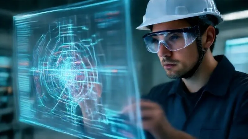 A photorealistic, professional photography image of a cybersecurity expert, wearing safety glasses and a hard hat, intensely analyzing a complex wiring diagram and a network topology map projected onto a transparent screen, with a blurred industrial control panel in the background. Cinematic lighting, sharp focus on the expert's face and the diagrams, depth of field creating separation, 8K hyper-detailed, conveying specialized analysis in an industrial setting. A photorealistic, professional photography image of a cybersecurity expert, wearing safety glasses and a hard hat, intensely analyzing a complex wiring diagram and a network topology map projected onto a transparent screen, with a blurred industrial control panel in the background. Cinematic lighting, sharp focus on the expert's face and the diagrams, depth of field creating separation, 8K hyper-detailed, conveying specialized analysis in an industrial setting.