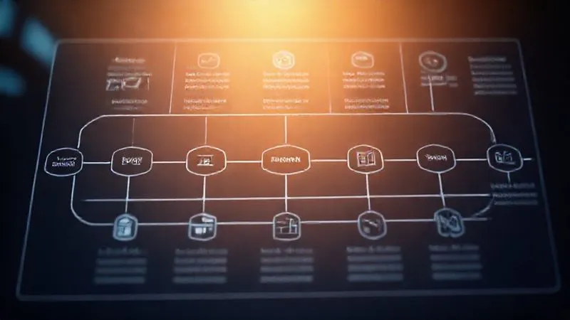 A photorealistic 3D infographic showing a complex, winding claims process flowchart simplifying into a straight, efficient path, with icons representing each stage (incident, report, document, submit, review, settle). Cinematic lighting, sharp focus, depth of field, 8K hyper-detailed.