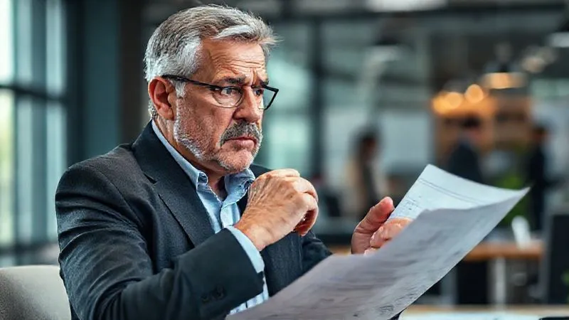 A photorealistic image of a stressed business owner, mid-50s, looking at complex financial documents with a worried expression, hands clasped, a blurred background showing a busy office environment. Cinematic lighting, sharp focus on the individual, depth of field, 8K hyper-detailed, shot on a high-end DSLR. A photorealistic image of a stressed business owner, mid-50s, looking at complex financial documents with a worried expression, hands clasped, a blurred background showing a busy office environment. Cinematic lighting, sharp focus on the individual, depth of field, 8K hyper-detailed, shot on a high-end DSLR.