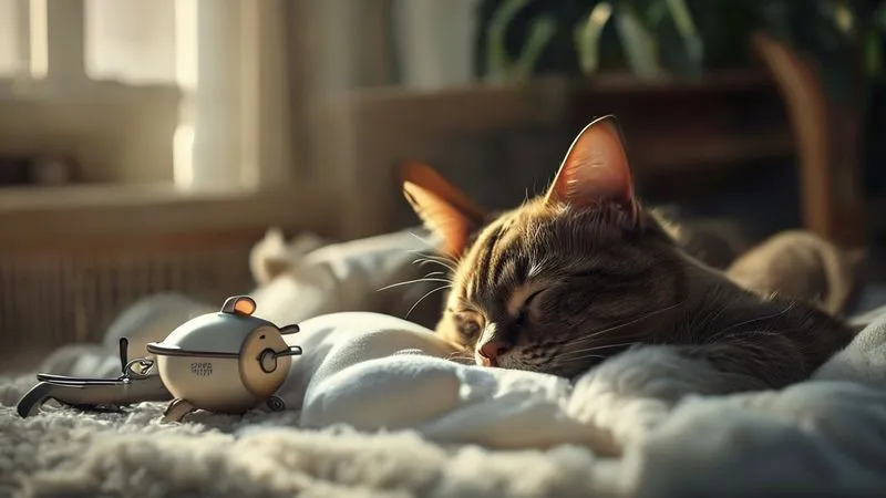 photorealistic, professional photography, 8K, cinematic lighting, sharp focus, depth of field, shot on a high-end DSLR. A serene image of a contented pet (a cat or dog) peacefully sleeping on a soft blanket, with a gentle, reassuring light illuminating the scene. In the background, subtly blurred, are symbols of financial security and health, like a small piggy bank and a stethoscope. The overall mood is peaceful, secure, and hopeful, conveying peace of mind for the pet owner. photorealistic, professional photography, 8K, cinematic lighting, sharp focus, depth of field, shot on a high-end DSLR. A serene image of a contented pet (a cat or dog) peacefully sleeping on a soft blanket, with a gentle, reassuring light illuminating the scene. In the background, subtly blurred, are symbols of financial security and health, like a small piggy bank and a stethoscope. The overall mood is peaceful, secure, and hopeful, conveying peace of mind for the pet owner.