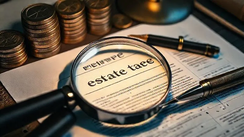 A photorealistic image of a complex legal document with a magnifying glass over a section about "estate taxes," surrounded by stacks of old coins and a quill pen, lit by cinematic, low-key lighting, symbolizing detailed financial and legal planning. Professional photography, 8K, sharp focus, depth of field, shot on a high-end DSLR. A photorealistic image of a complex legal document with a magnifying glass over a section about "estate taxes," surrounded by stacks of old coins and a quill pen, lit by cinematic, low-key lighting, symbolizing detailed financial and legal planning. Professional photography, 8K, sharp focus, depth of field, shot on a high-end DSLR.
