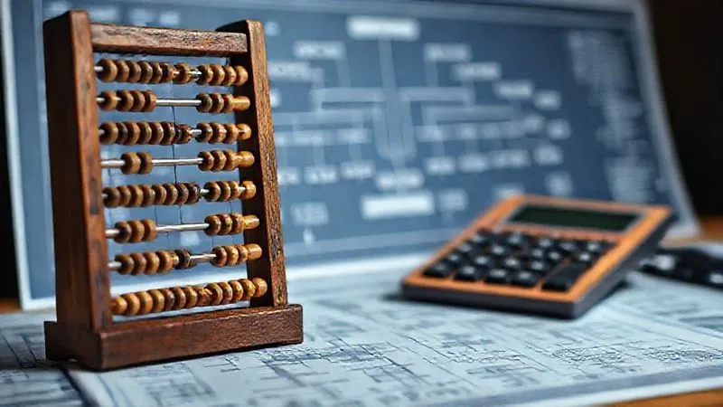 A photorealistic image of a vintage wooden abacus next to a modern financial calculator, symbolizing the blend of traditional and advanced financial planning tools. In the background, a blueprint of a complex family tree is subtly visible. Cinematic lighting, sharp focus on the abacus and calculator, depth of field. Professional photography, 8K, shot on a high-end DSLR. A photorealistic image of a vintage wooden abacus next to a modern financial calculator, symbolizing the blend of traditional and advanced financial planning tools. In the background, a blueprint of a complex family tree is subtly visible. Cinematic lighting, sharp focus on the abacus and calculator, depth of field. Professional photography, 8K, shot on a high-end DSLR.