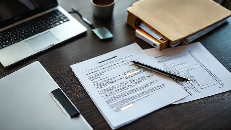 photorealistic, professional photography, 8K, cinematic lighting, sharp focus, depth of field, shot on a high-end DSLR. A top-down view of a neatly organized desk with folders, documents, a laptop, and a pen, symbolizing meticulous record-keeping and preparation for an insurance appeal. The documents are clearly labeled, with some highlighted sections. The lighting is bright and clear, emphasizing order and clarity. photorealistic, professional photography, 8K, cinematic lighting, sharp focus, depth of field, shot on a high-end DSLR. A top-down view of a neatly organized desk with folders, documents, a laptop, and a pen, symbolizing meticulous record-keeping and preparation for an insurance appeal. The documents are clearly labeled, with some highlighted sections. The lighting is bright and clear, emphasizing order and clarity.